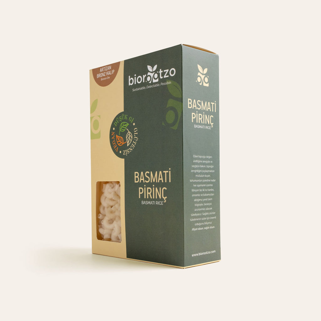Biorootzo Basmati Pirinç Elbow Makarna