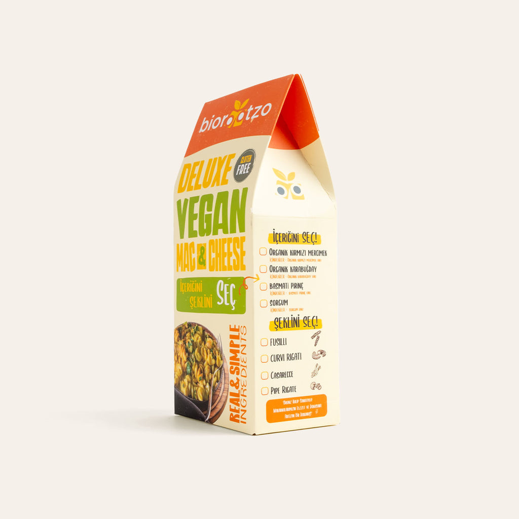 Biorootzo Deluxe Vegan Mac & Cheese – Glutensiz Bitkisel Makarna