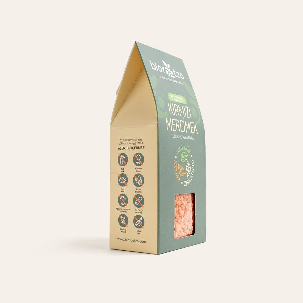 Biorootzo Organik Kırmızı Mercimek Şehriye