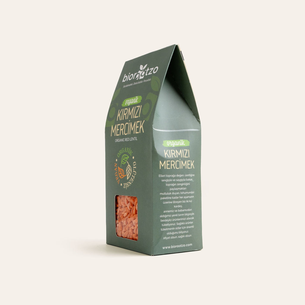 Biorootzo Organik Kırmızı Mercimek Şehriye