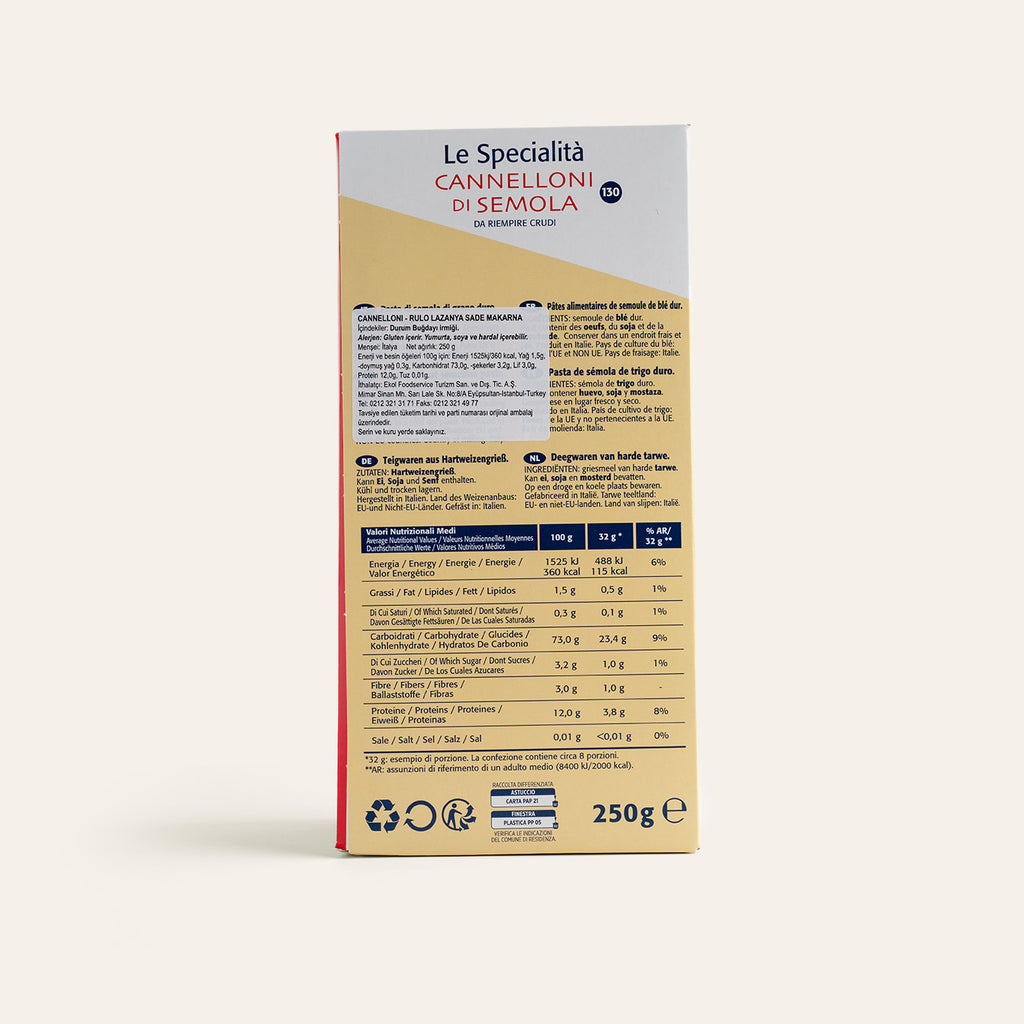 Giglio Cancelloni Di Semola Lasagne