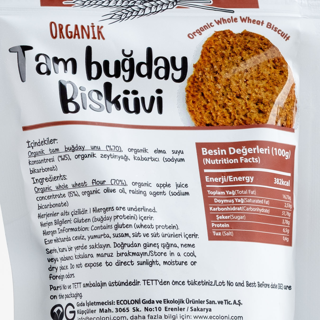 Og Natural Tam Buğday Bisküvi