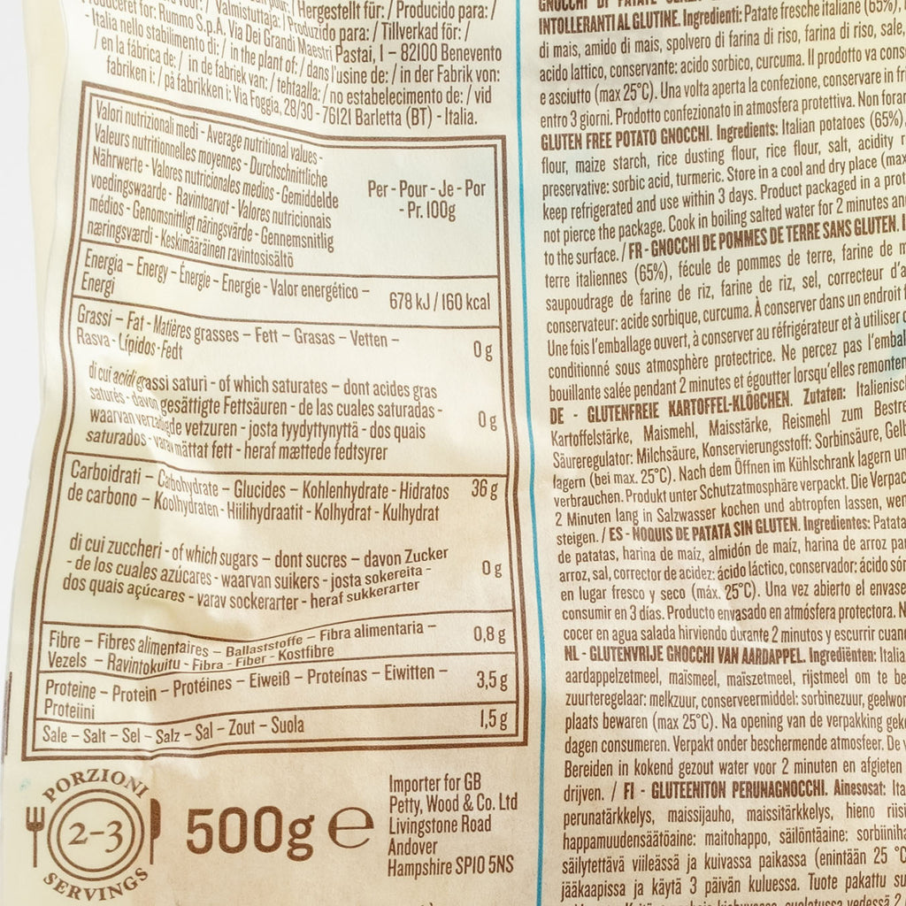 Rummo Gnocchi di Patate – İtalyan Patates Makarnası, Yumuşak ve Gurme