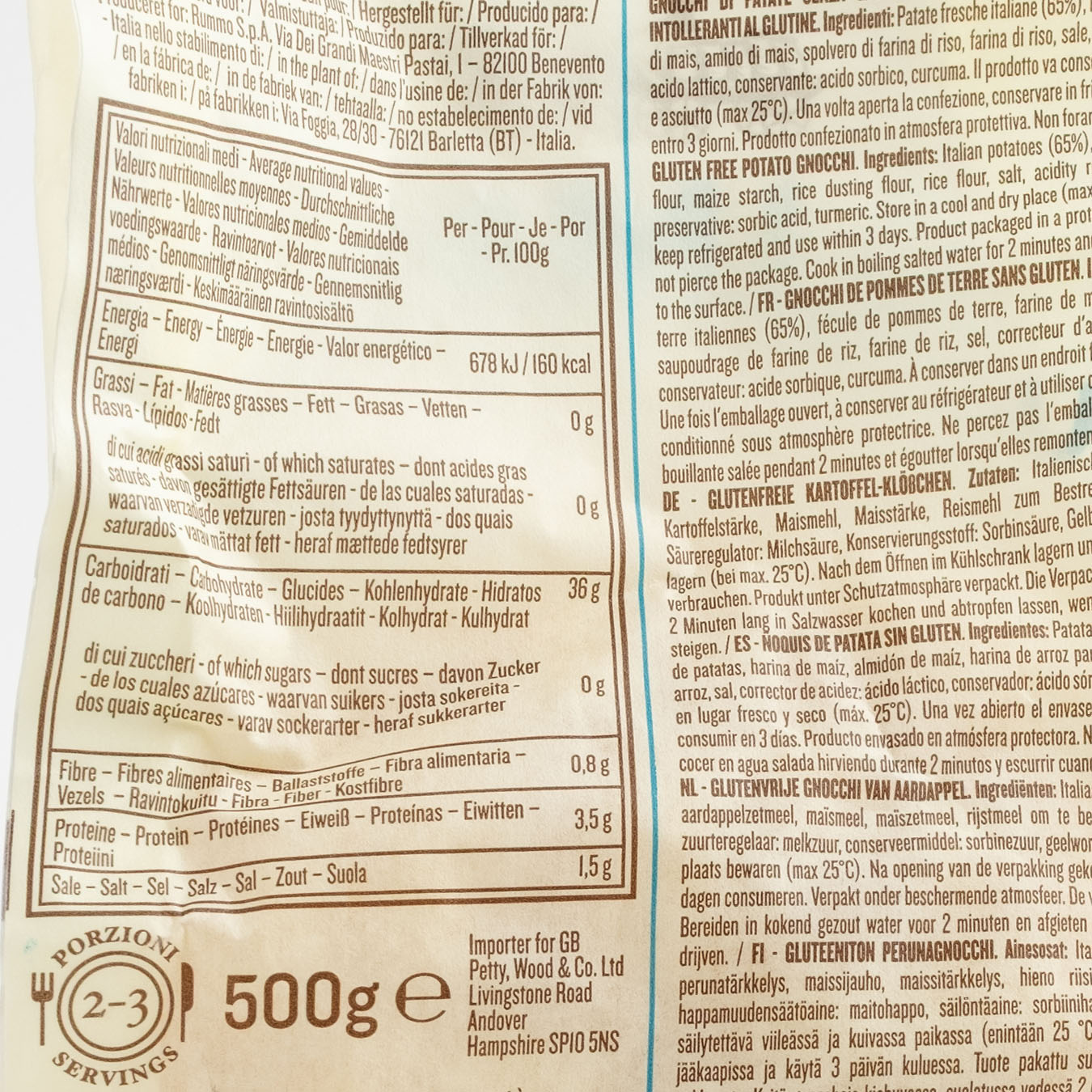 Rummo Gnocchi di Patate – İtalyan Patates Makarnası, Yumuşak ve Gurme